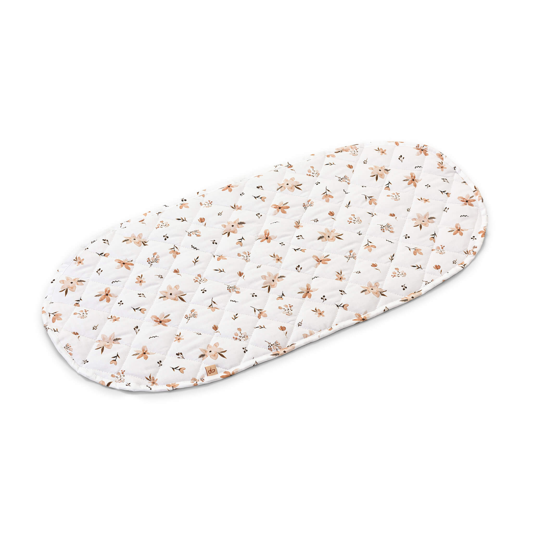 Schutz für Moseskorb  - braune Blumen