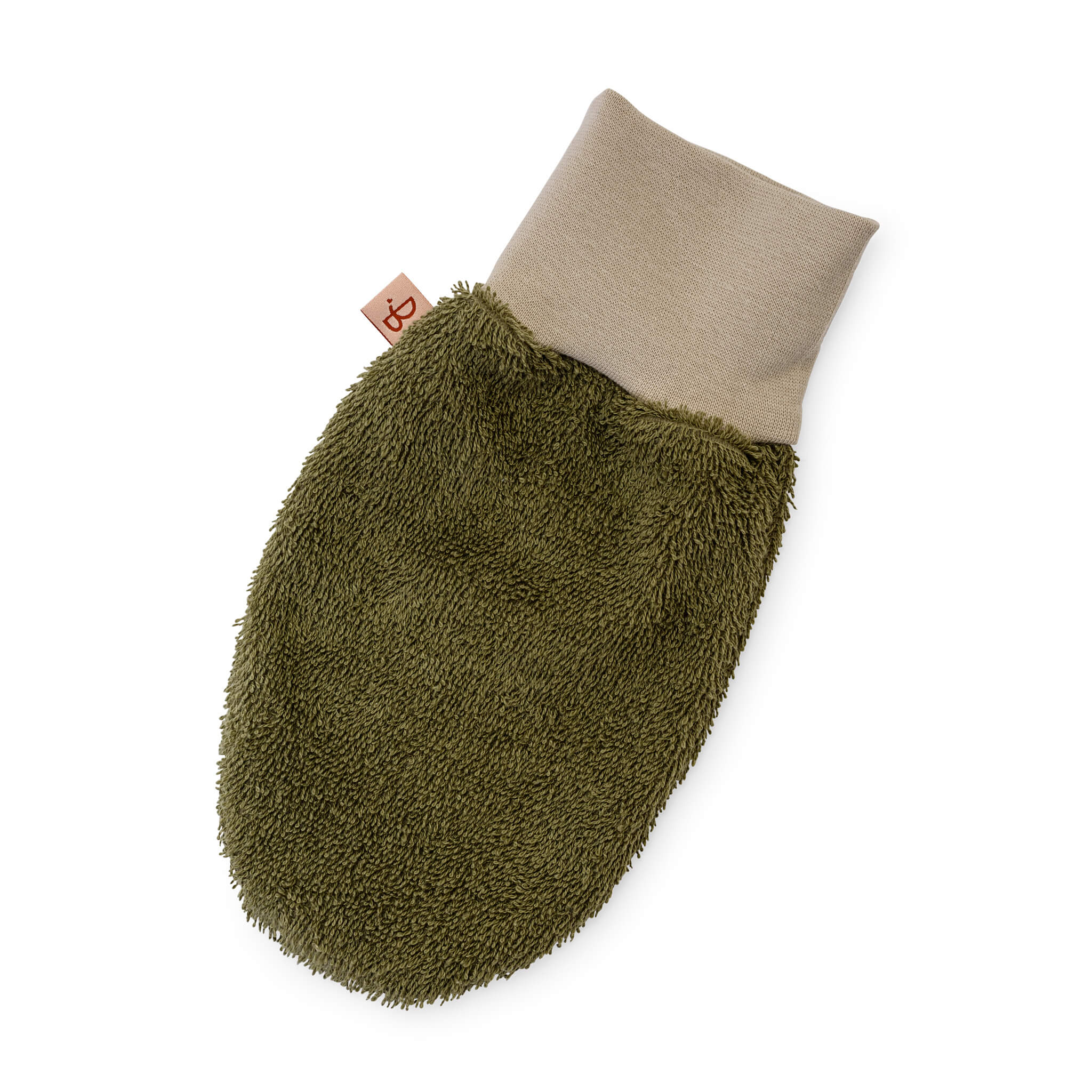 Waschhandschuh Oliven grün