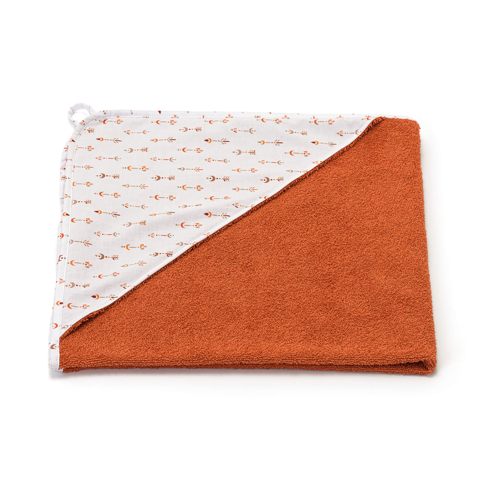Kapuzenhandtuch 75x75 cm - Rot - Boho