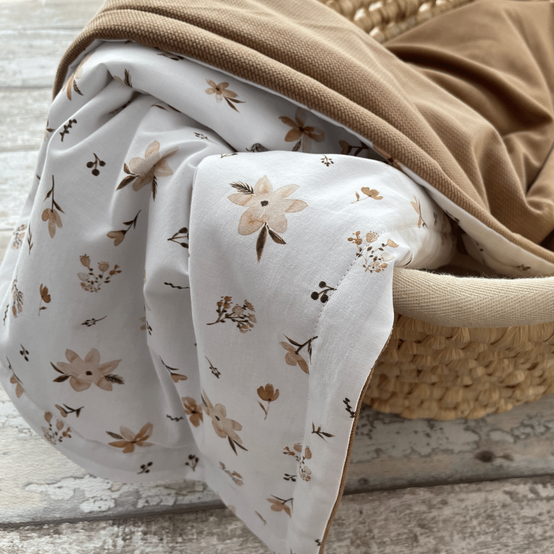 Braune Decke - Braune Blumen