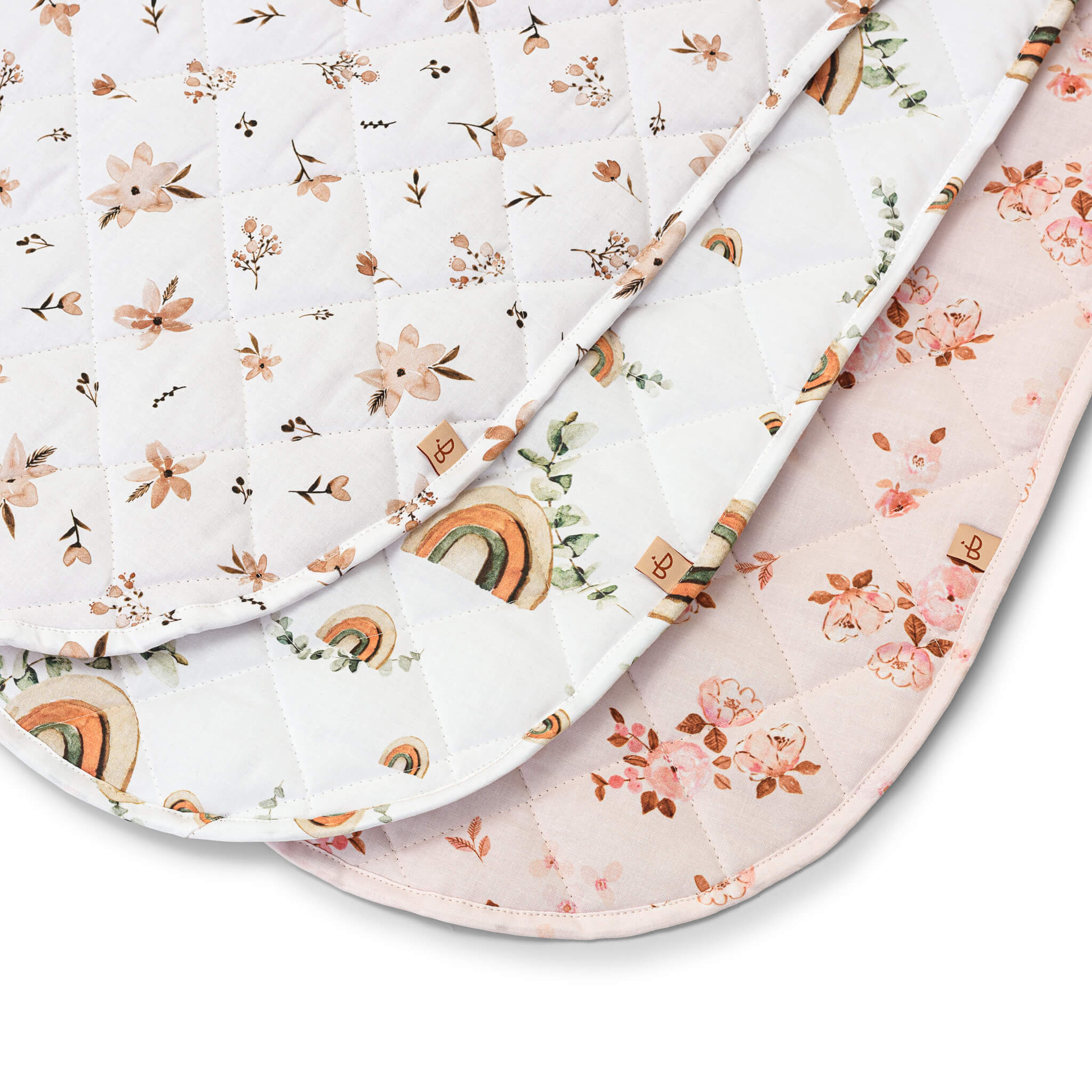 Schutz für Moseskorb  - rosa Blumen