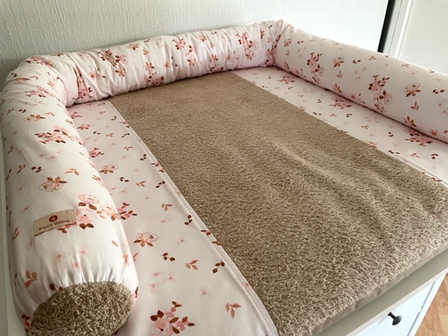 Wickelauflage mit Bezug -  Apple Blossom