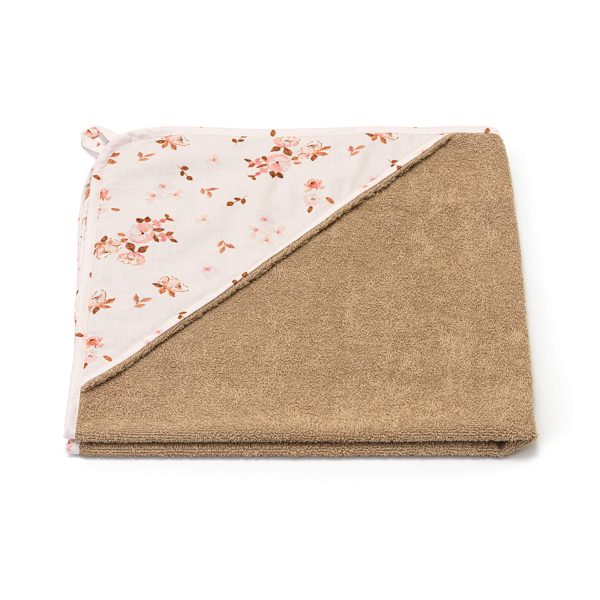 Kapuzenhandtuch 75x75 cm - Braun - Apple Blossom