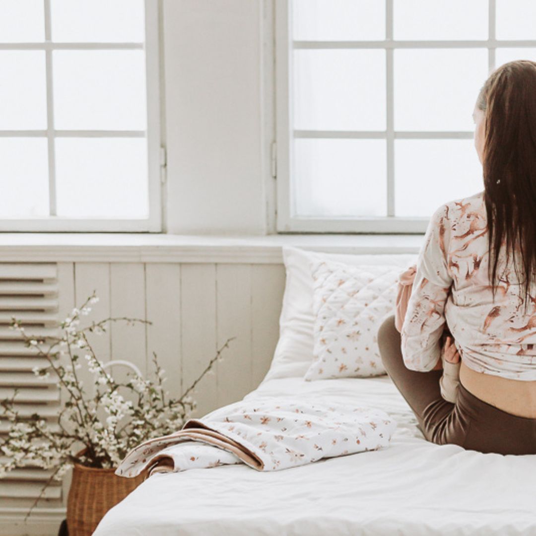 Deco Kissen - Braune Blumen