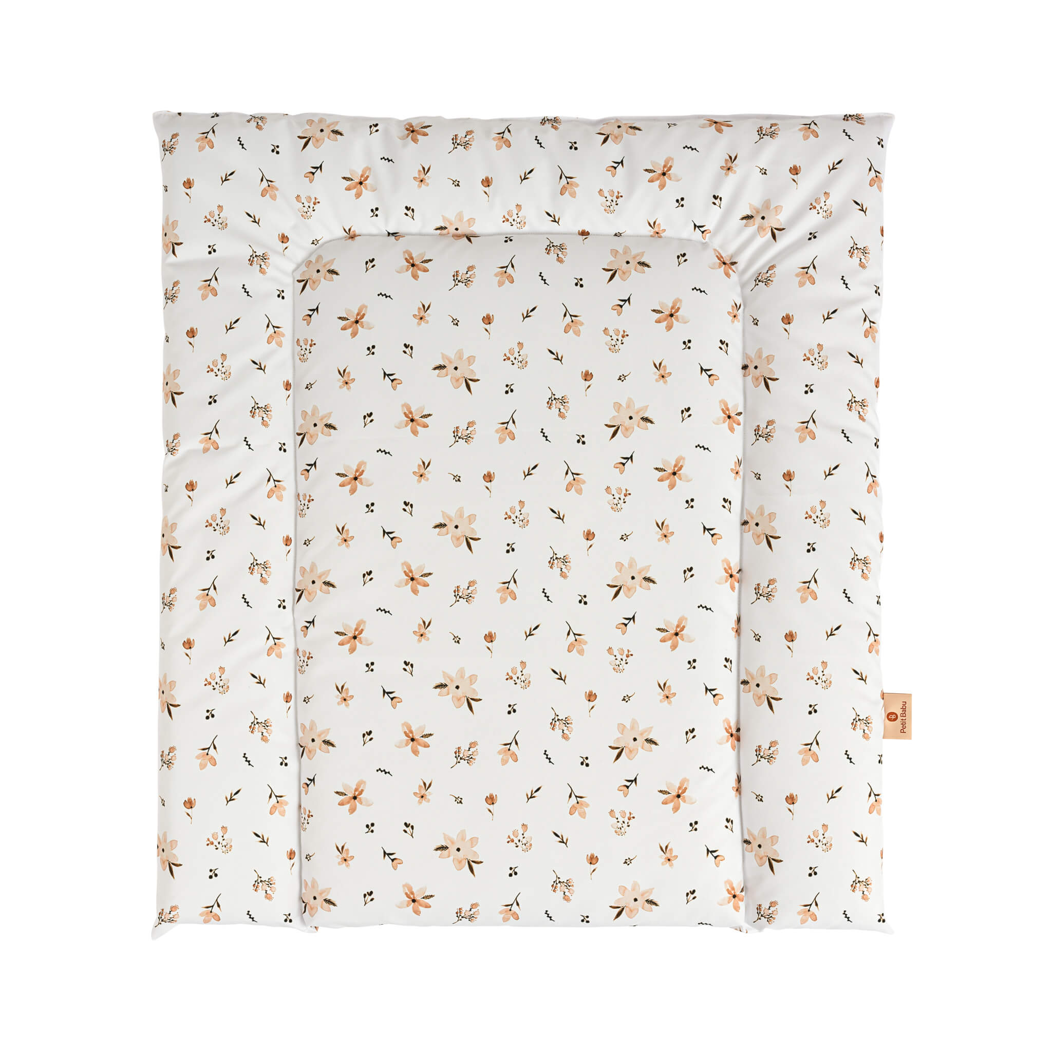 Wickelauflage abwaschbar - Braune Blumen Wickelauflage abwaschbar - Braune Blumen