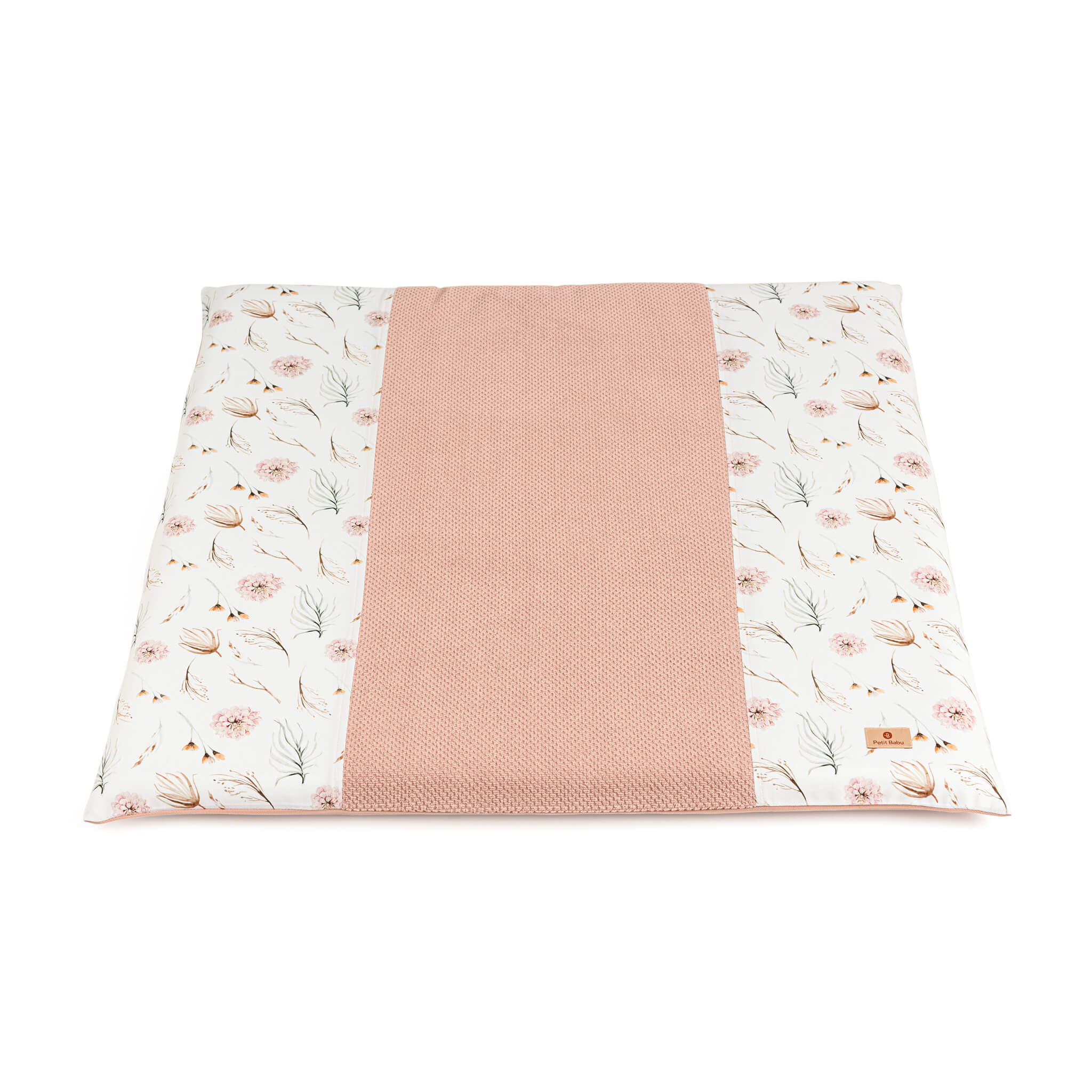 Wickelauflage mit Bezug -  Rosa Blumen